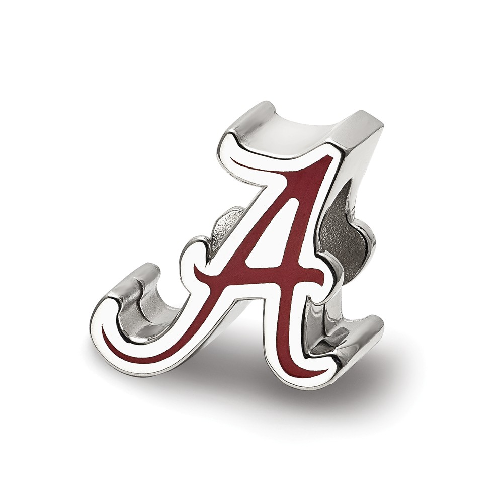 LogoArt Sterling Silver the University Of Alabama Script Alabama a Enameled Logo Bead Charm