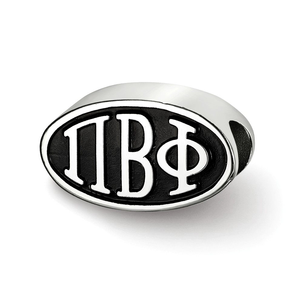 LogoArt Sterling Silver Pi Beta Phi Letters Bead Charm