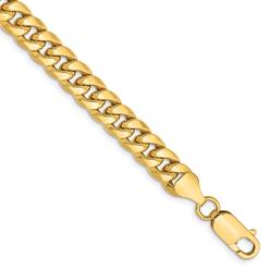 Black Bow Jewelry Company 6.75mm 14k Yellow Gold Cuban Curb Chain Bracelet