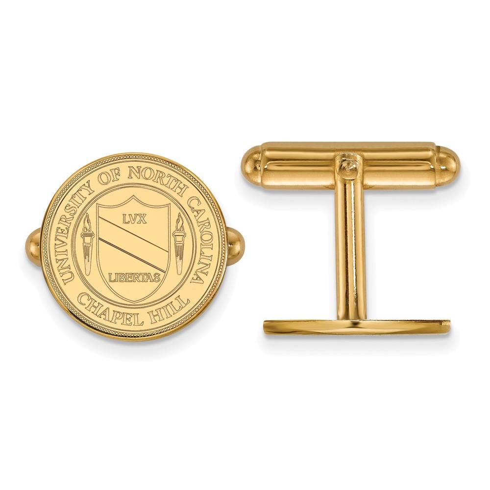 LogoArt 14k Yellow Gold University of North Carolina Crest Cuff Links