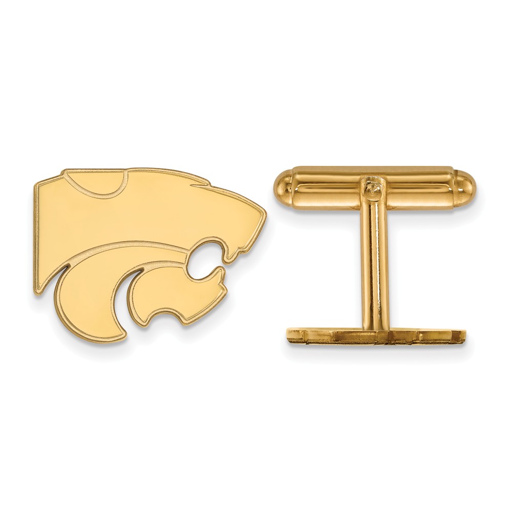 LogoArt 14k Yellow Gold Kansas State University Mascot Cuff Links