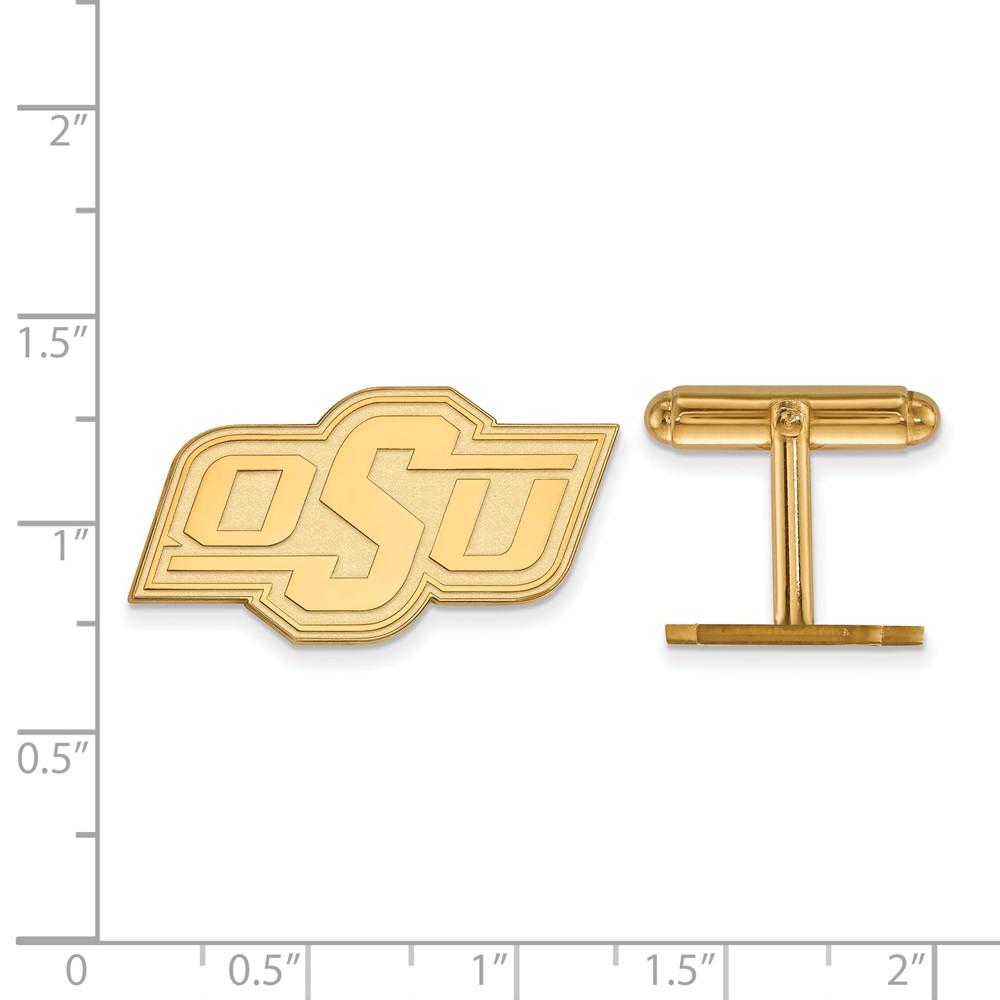 LogoArt 14k Yellow Gold Oklahoma State University Cuff Links