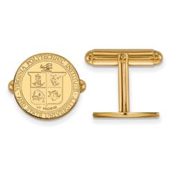 LogoArt 14k Gold Plated Silver Virginia Tech Crest Cuff Links