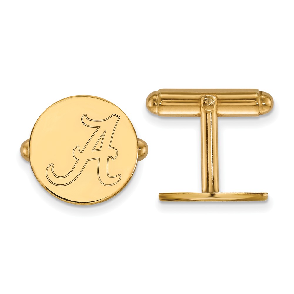 LogoArt 14k Yellow Gold University of Alabama Initial A Cuff Links