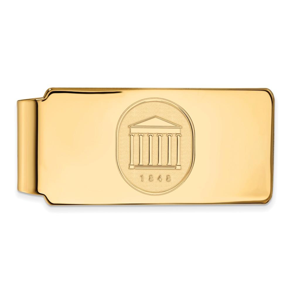 LogoArt 10k Yellow Gold U of Mississippi Crest Money Clip