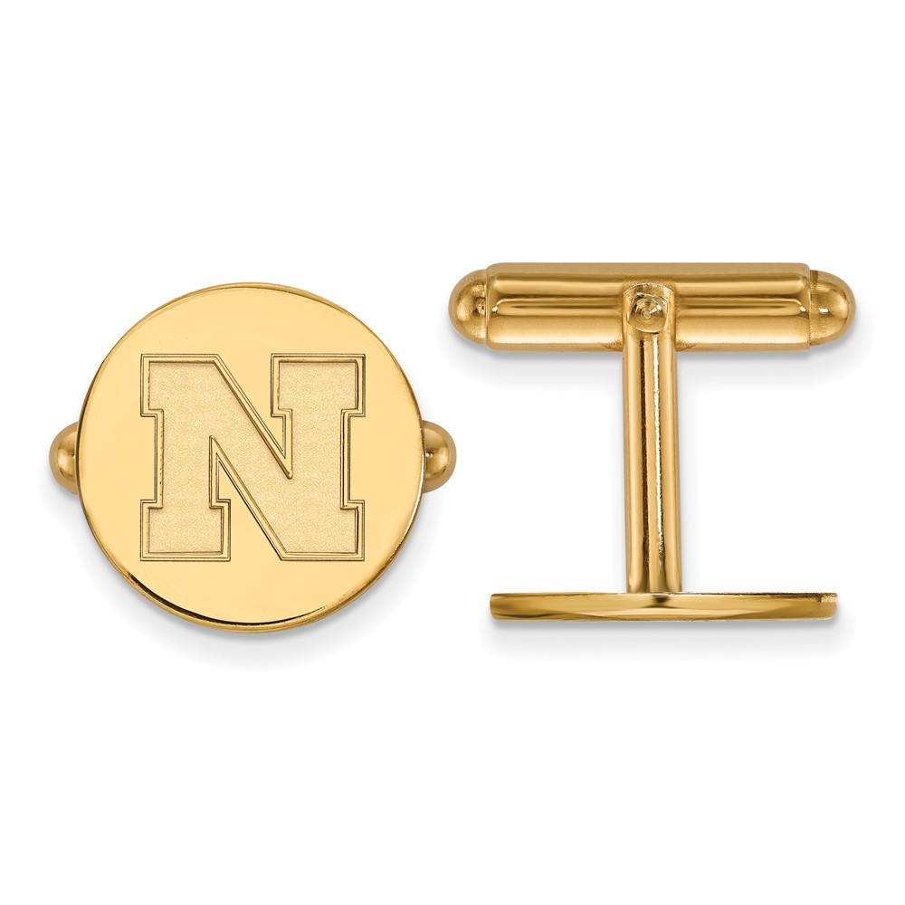LogoArt 14k Yellow Gold University of Nebraska Cuff Links