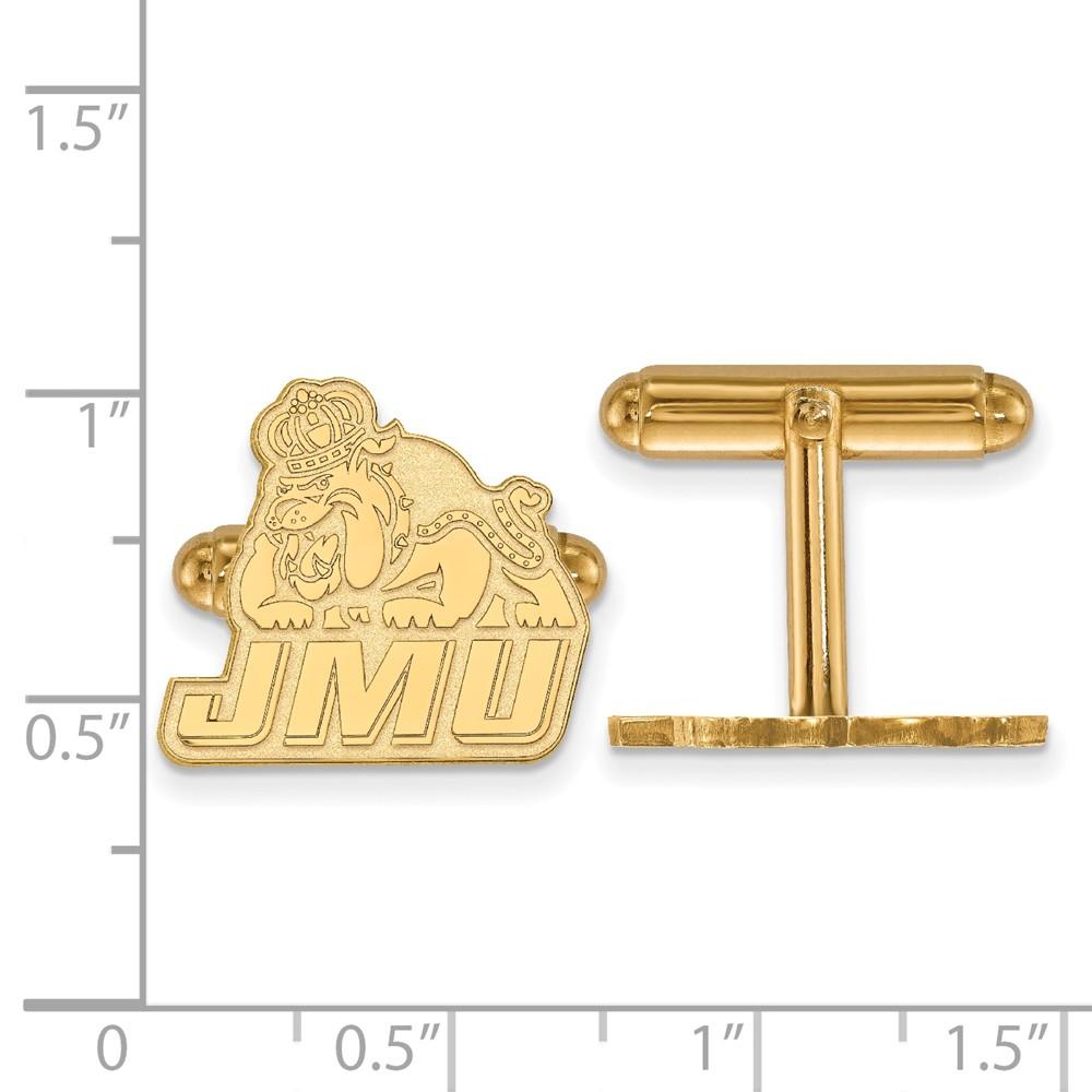 LogoArt 14k Yellow Gold James Madison University Cuff Links