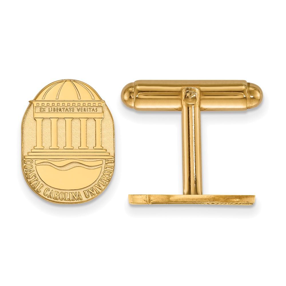 LogoArt 14k Yellow Gold Coastal Carolina University Crest Cuff Links