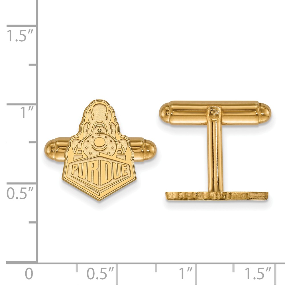 LogoArt 14k Gold Plated Silver Purdue Cuff Links