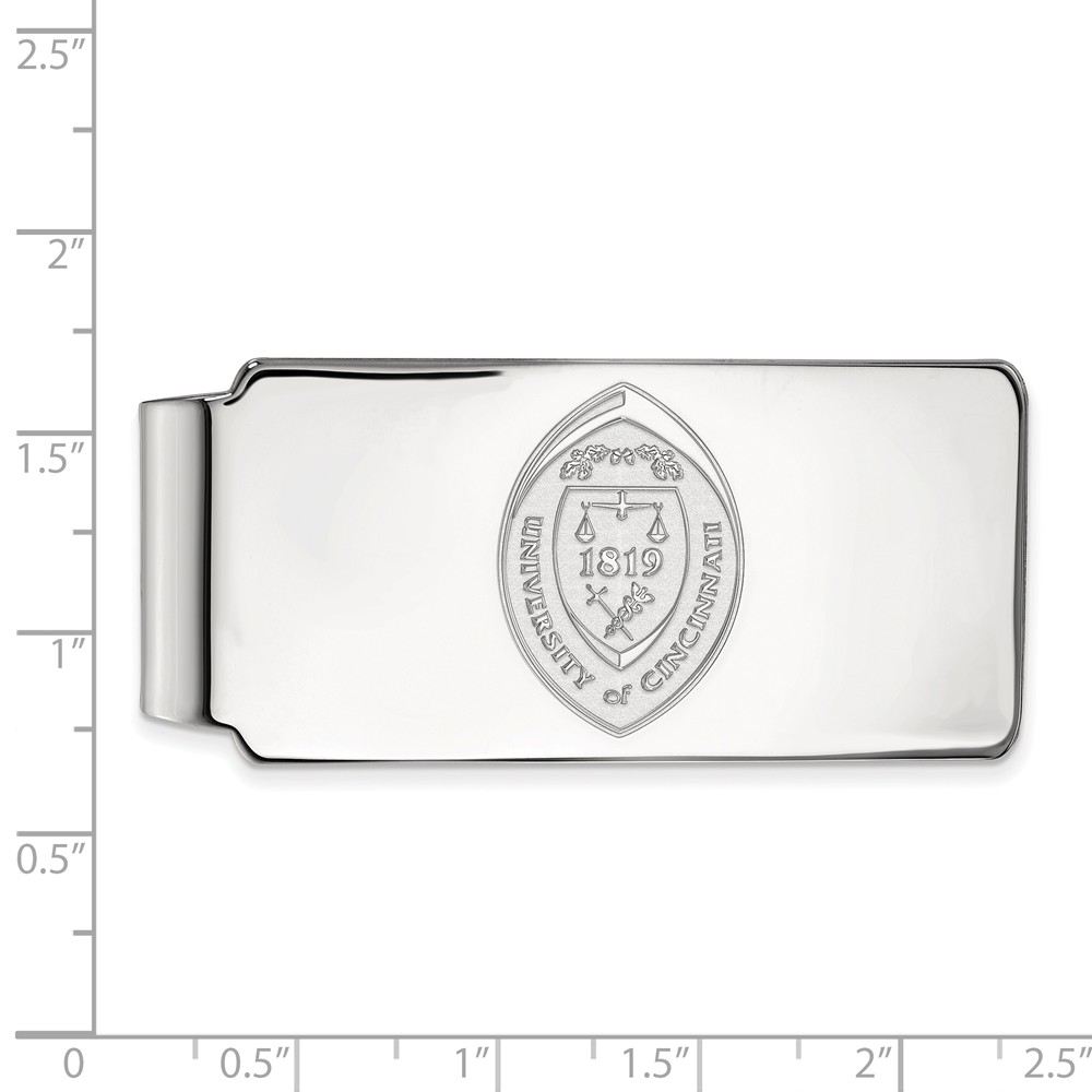 Logoart Ncaa 14k White Gold U Of Cincinnati Crest Money Clip