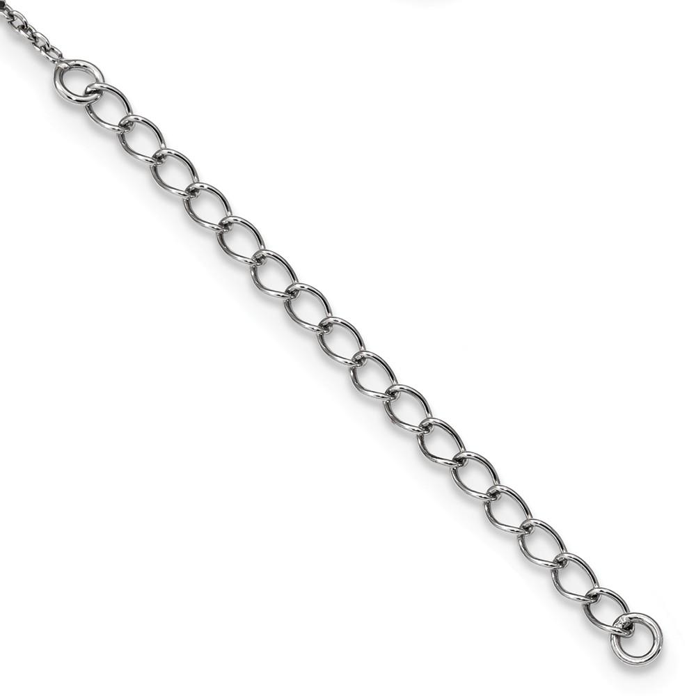 White Night Diamonds 1/5 Cttw Black & White Diamond Penguin Necklace in Sterling Silver