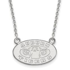 LogoArt Auburn Small (1/2 Inch) Pendant w/Necklace (Sterling Silver)
