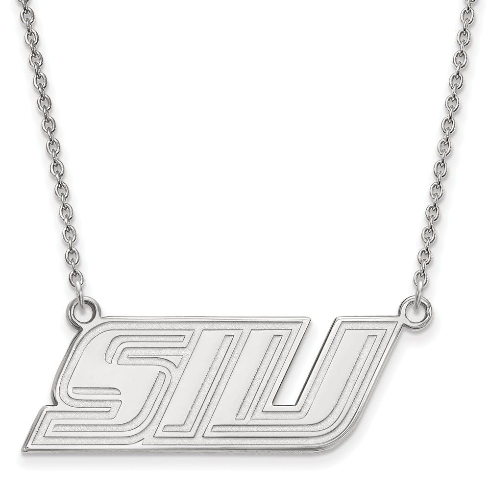 LogoArt Sterling Silver Southern Illinois U Small Pendant Necklace