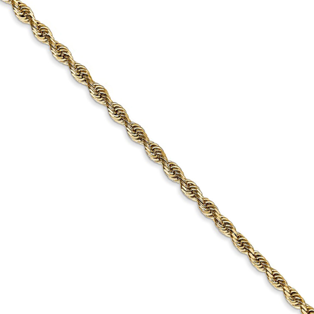 Black Bow Jewelry Company 2.75mm, 14k Yellow Gold, Quadruple Rope Chain Necklace, 30 Inch