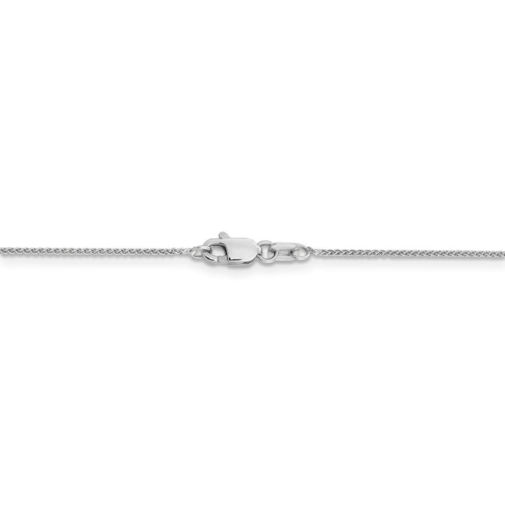 Black Bow Jewelry Company 1mm, 14k White Gold, Solid Spiga Chain in 24 Inch