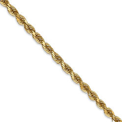 Black Bow Jewelry Company 4mm, 14k Yellow Gold, D/C Quadruple Rope Chain Necklace
