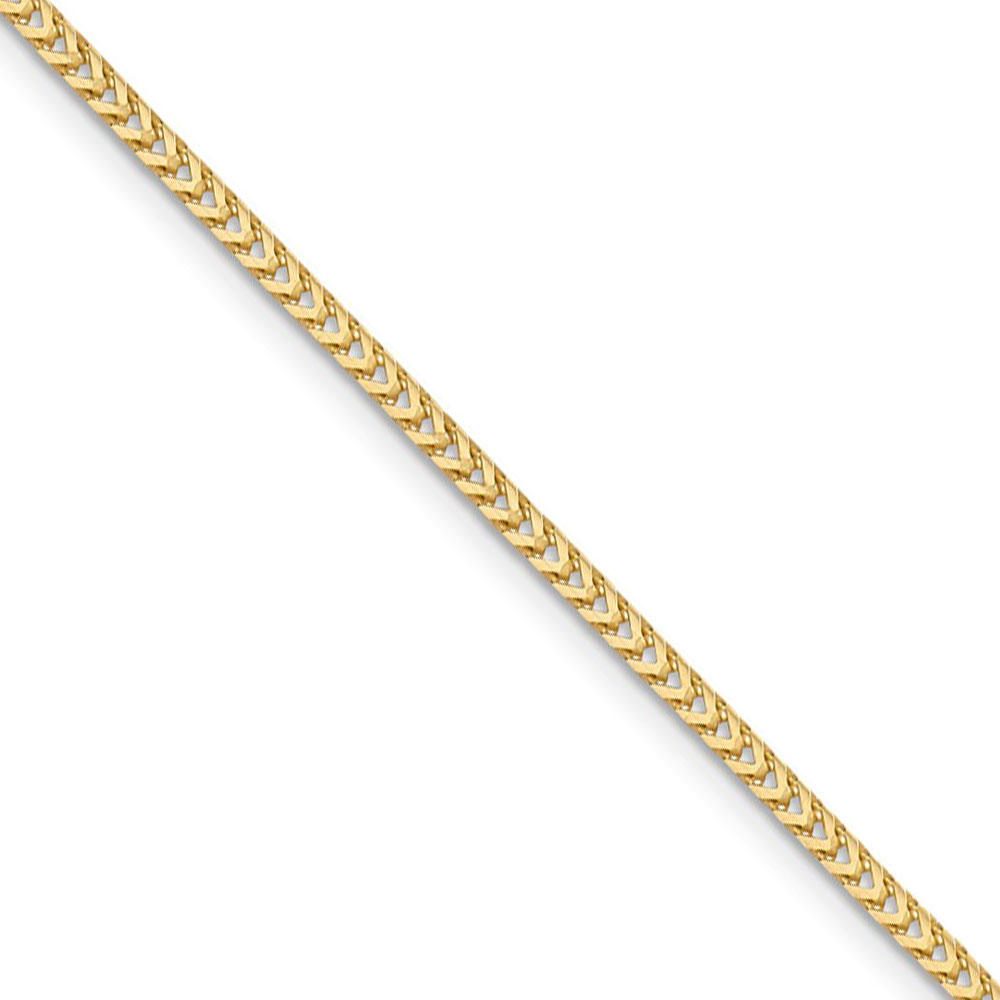 Black Bow Jewelry Company 2mm, 14k Yellow Gold, Solid Franco Chain Necklace, 24 Inch