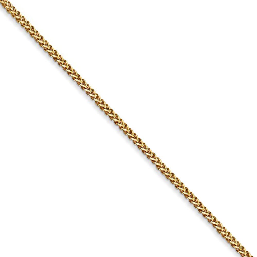 Black Bow Jewelry Company 1mm, 14k Yellow Gold, Solid Franco Chain Necklace, 16 Inch