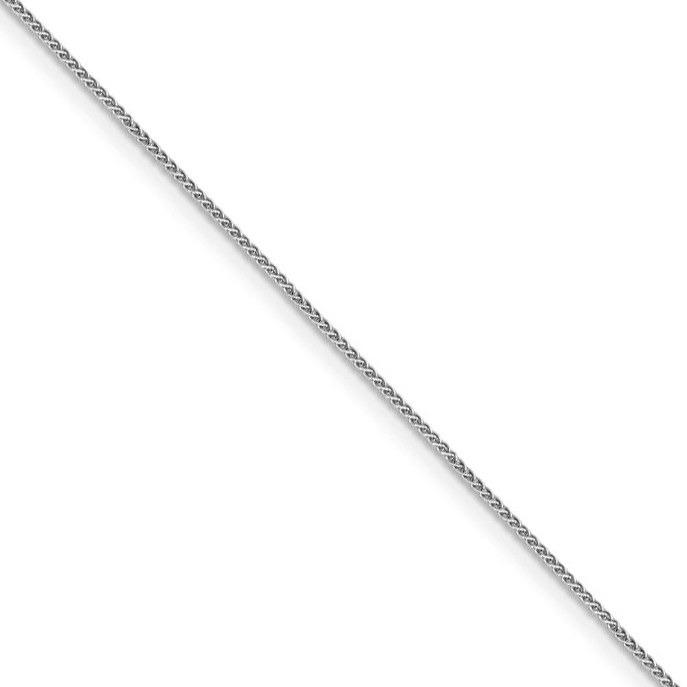 Black Bow Jewelry Company 1mm, 14k White Gold, Solid Spiga Chain in 18 Inch
