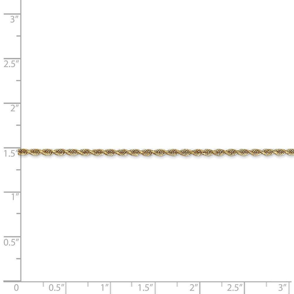 Black Bow Jewelry Company 2mm, 14k Yellow Gold, Quadruple Rope Chain Necklace, 22 Inch