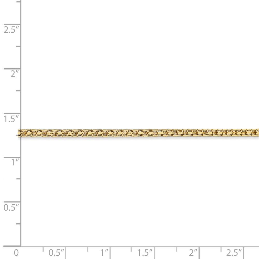 Black Bow Jewelry Company 2mm, 14k Yellow Gold, Flat Bismark Mesh Chain Necklace, 18 Inch