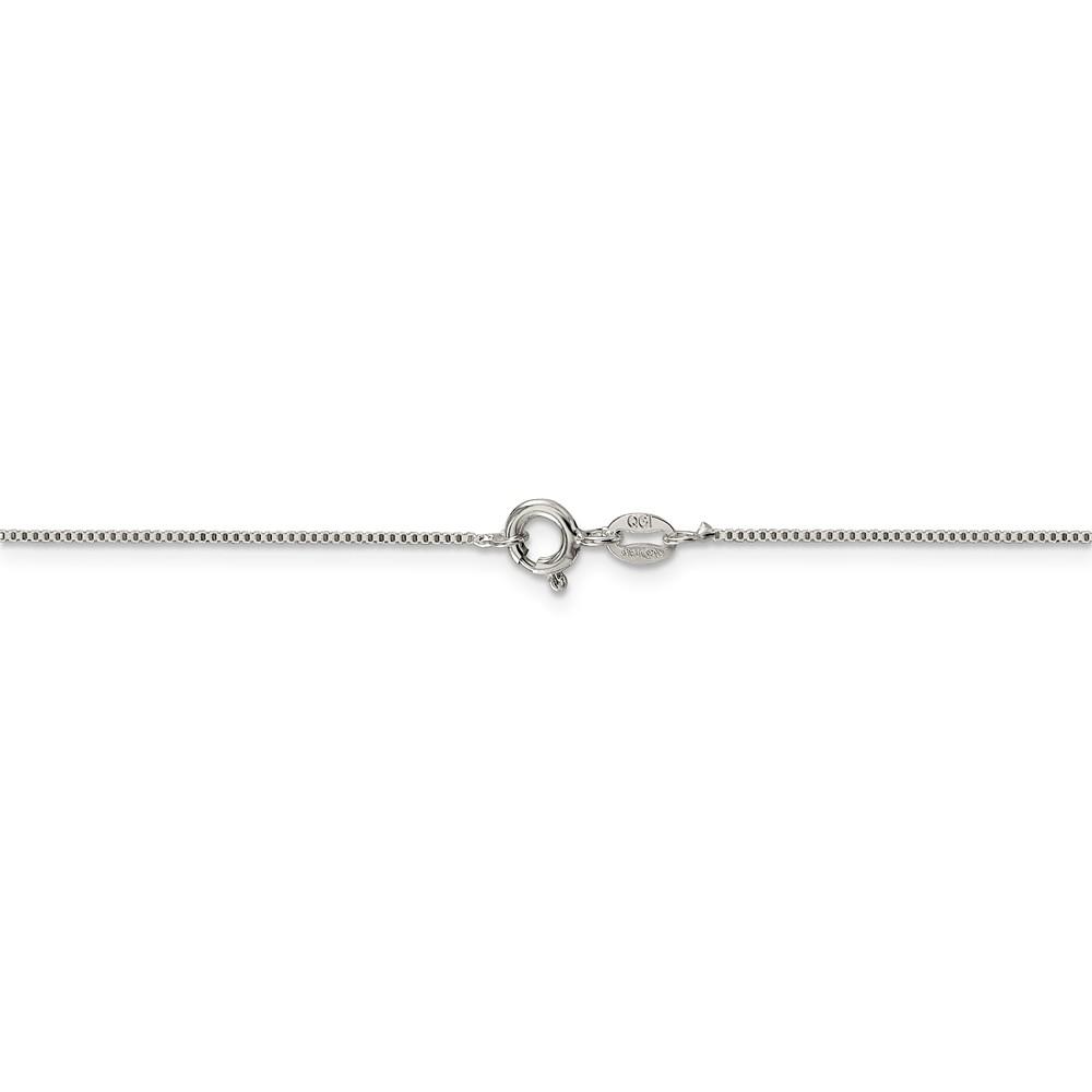 Black Bow Jewelry Company 0.8mm, Sterling Silver, Box Chain Necklace, 16 Inch