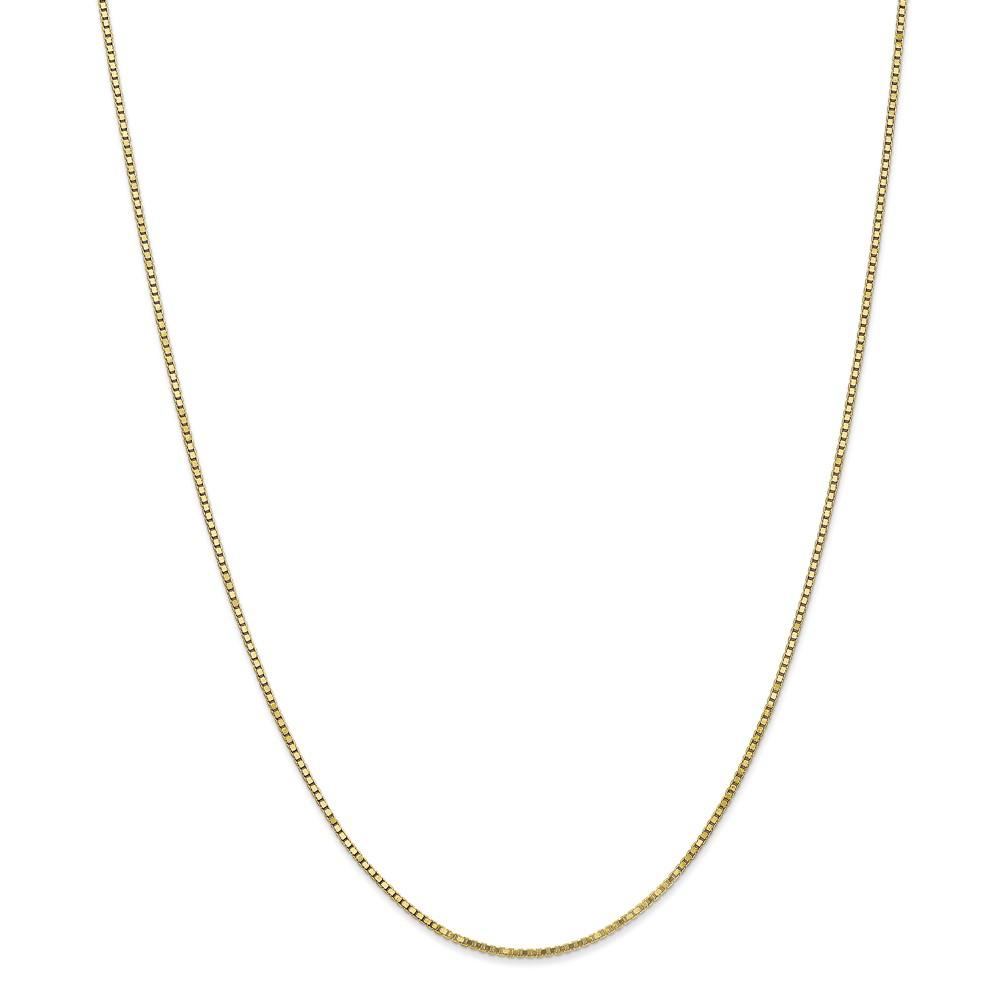 Black Bow Jewelry Company 1.25mm, 10k Yellow Gold, Box Chain Necklace, 18 Inch