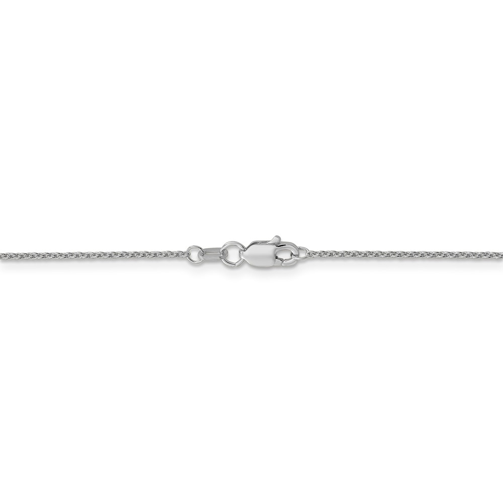 Black Bow Jewelry Company 1.1mm 14k White Gold Solid Round Cable Chain Necklace