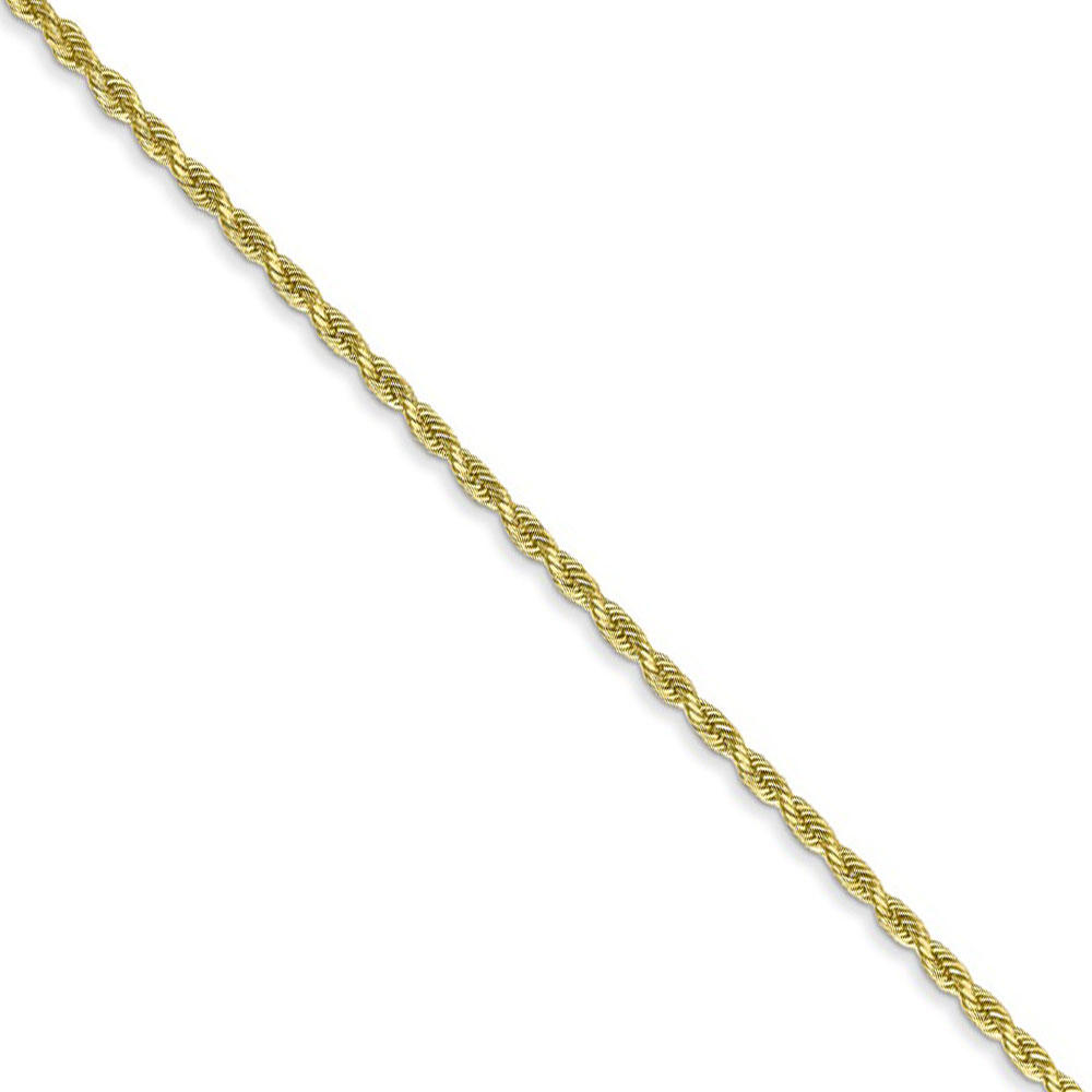 Black Bow Jewelry Company 1.75mm 10k Yellow Gold Diamond Cut Solid Rope Chain Necklace