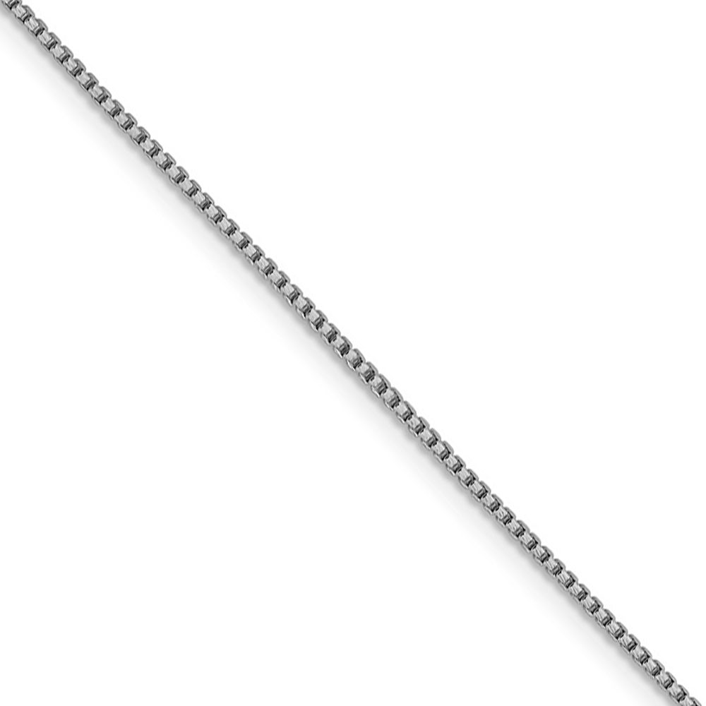 Black Bow Jewelry Company 1.1mm 14k White Gold Round Box Chain Necklace