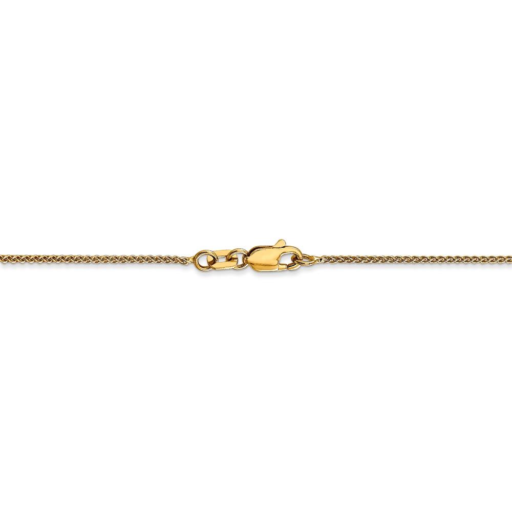 Black Bow Jewelry Company 1mm, 14k Yellow Gold, Solid Spiga Chain Bracelet