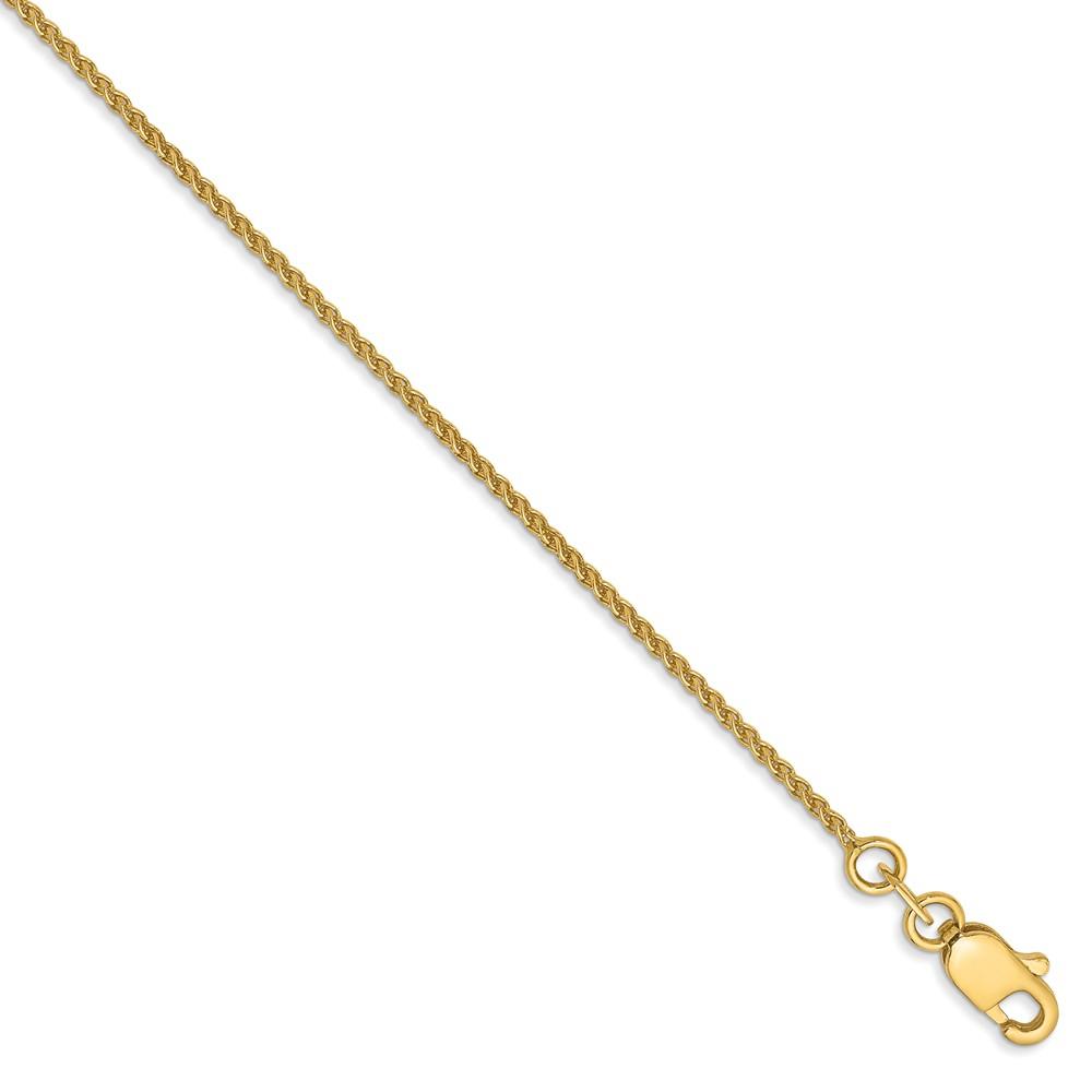 Black Bow Jewelry Company 1mm, 14k Yellow Gold, Solid Spiga Chain Bracelet