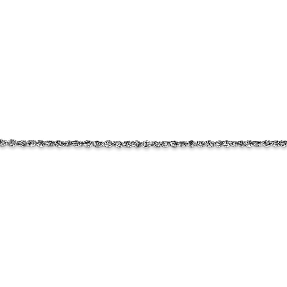 Black Bow Jewelry Company 1.7mm, 14k White Gold, Ropa Chain Anklet, 10 Inch