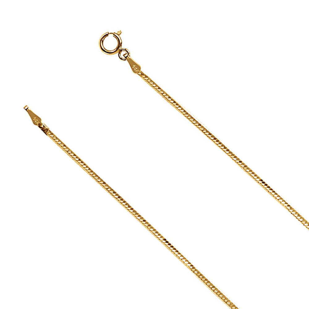 Black Bow Jewelry Company 1.5mm 14k Yellow Gold Herringbone Chain Necklace
