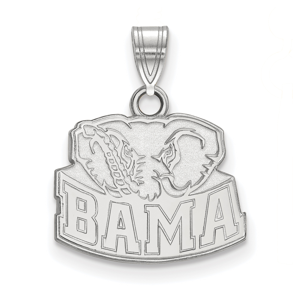 LogoArt Sterling Silver U. of Alabama Small 'BAMA' Logo Pendant