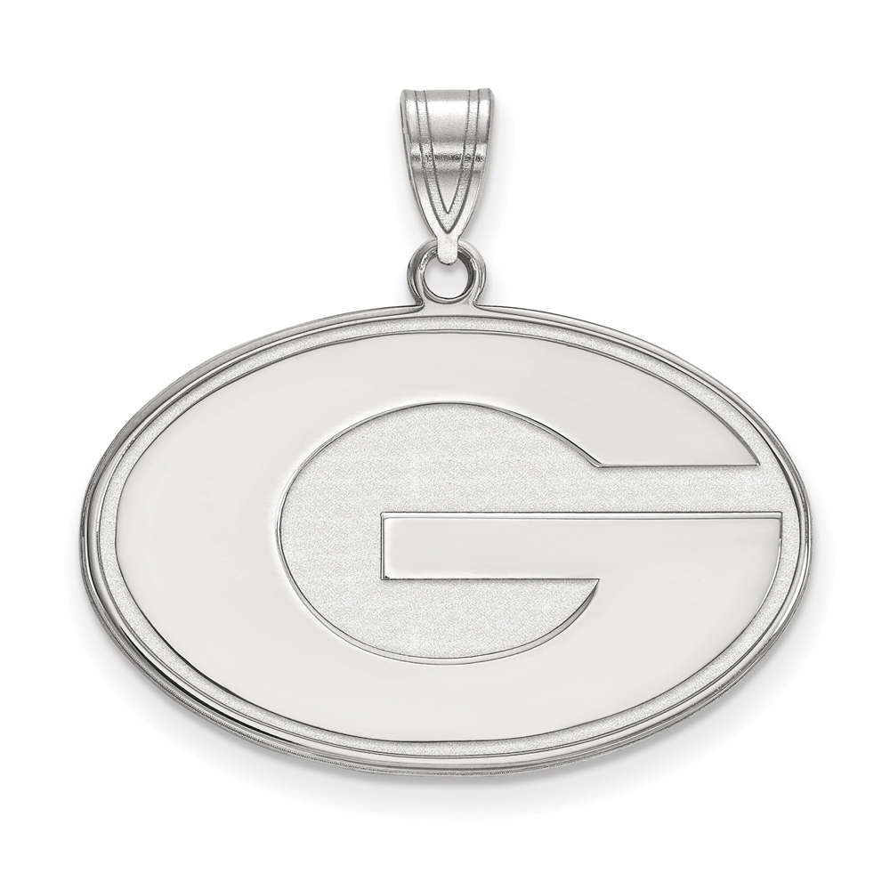 LogoArt Sterling Silver U. of Georgia Large 'G' Pendant