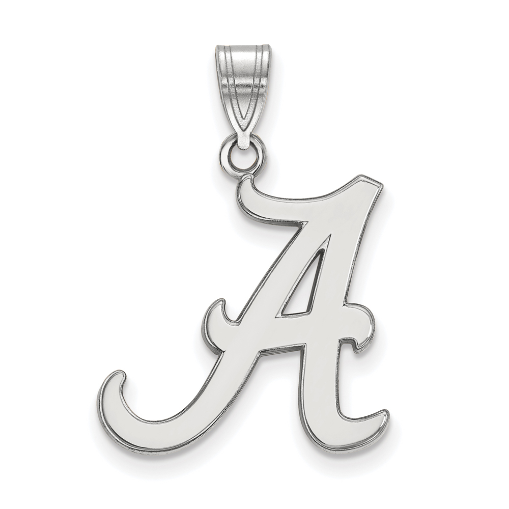 LogoArt 14k White Gold U. of Alabama Large Initial A Pendant