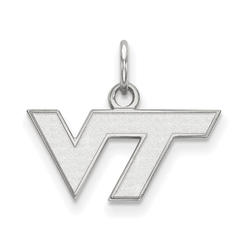 LogoArt 10k White Gold Virginia Tech XS (Tiny) Logo Charm or Pendant