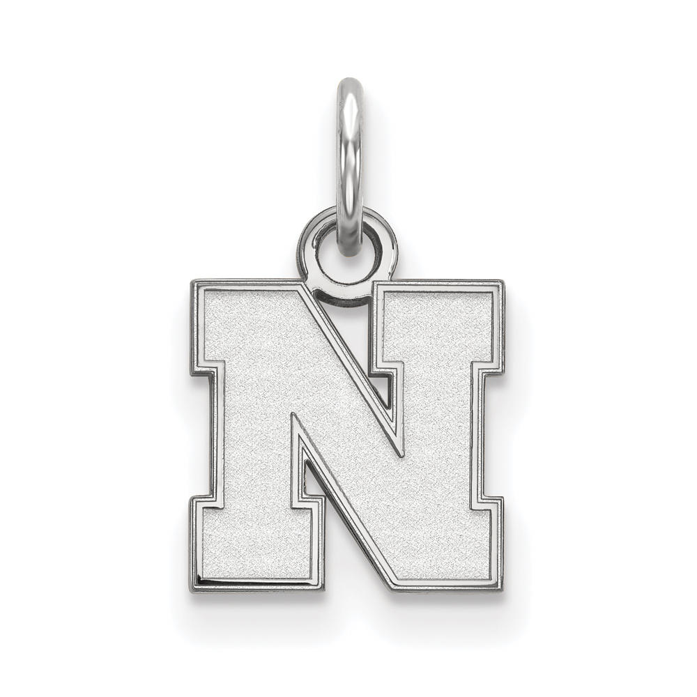 LogoArt Sterling Silver U. of Nebraska XS (Tiny) Initial N Charm or Pendant