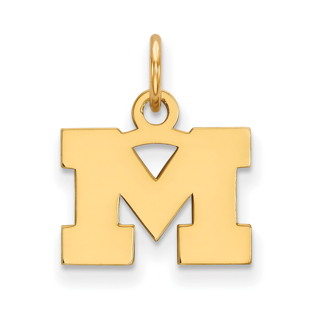 LogoArt 10k Yellow Gold U. of Michigan XS (Tiny) Initial M Charm or Pendant