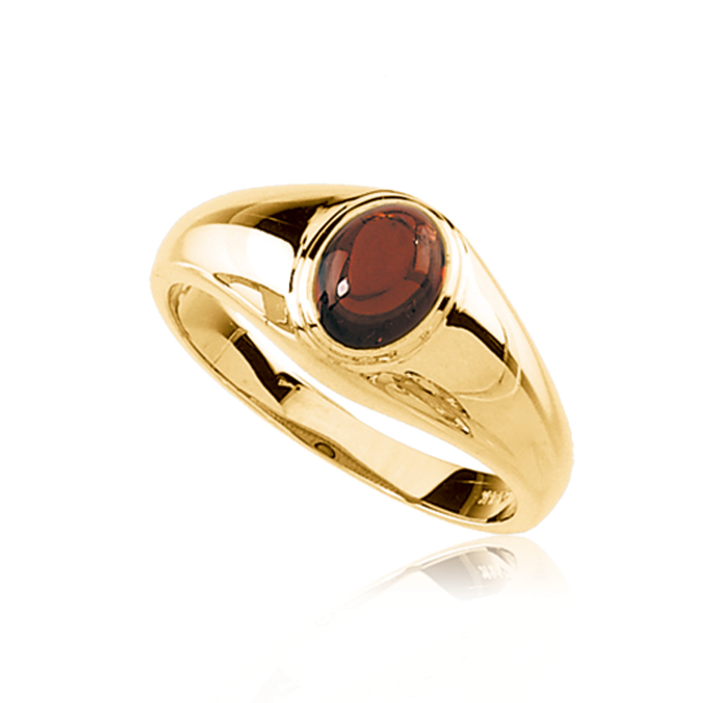 Black Bow Jewelry Company Mozambique Garnet Solitaire Ring in 14K Yellow Gold