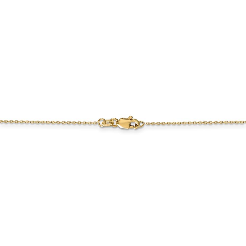 Black Bow Jewelry Company 14k Yellow Gold Hannah Mini Initial E Shamrock Key Necklace