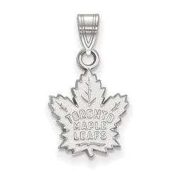 LogoArt 14k White Gold NHL Toronto Maple Leafs Small Pendant
