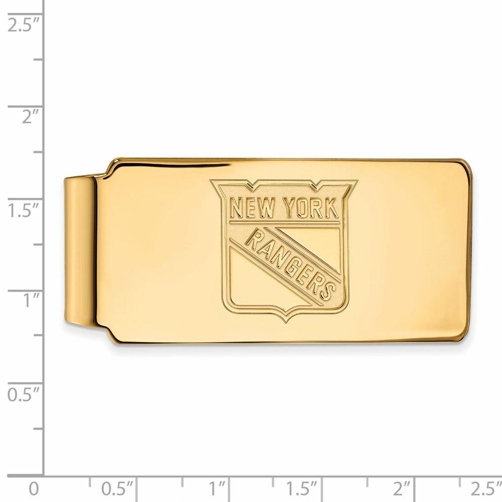 LogoArt 14k Yellow Gold NHL New York Rangers Money Clip