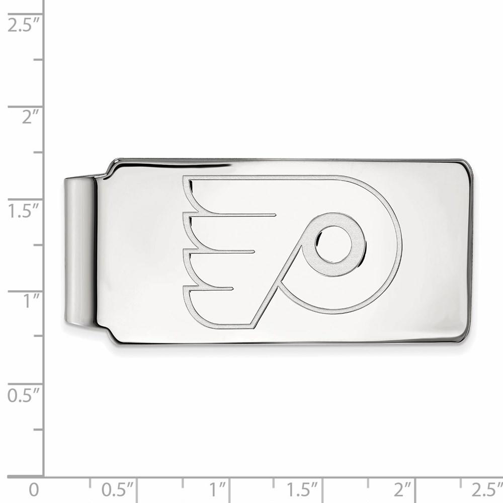 LogoArt 14k White Gold NHL Philadelphia Flyers Money Clip