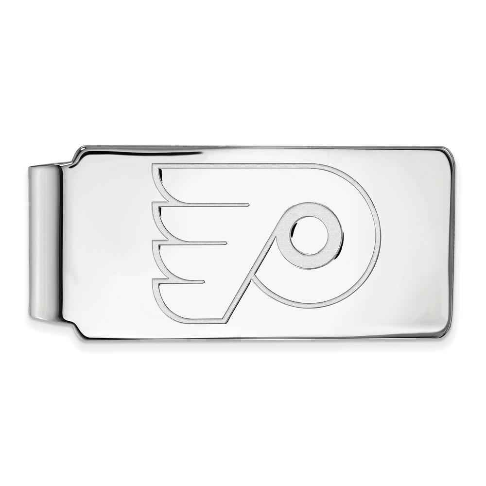 LogoArt 14k White Gold NHL Philadelphia Flyers Money Clip