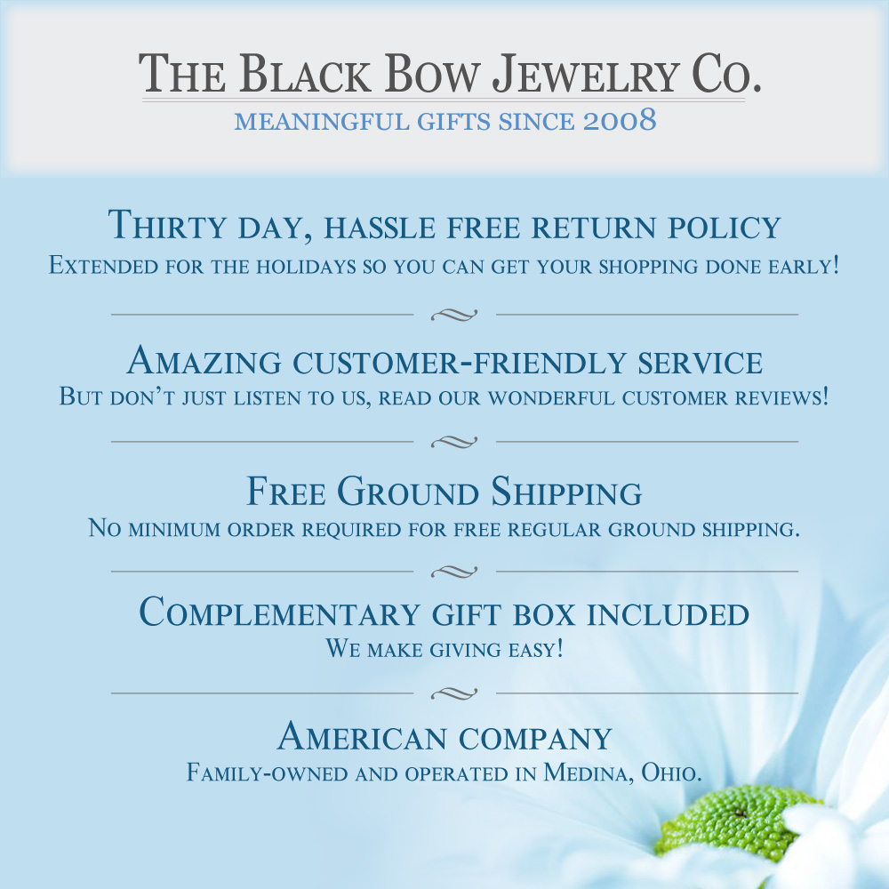 Black Bow Jewelry Company 14k White Gold, Abbey Collection, Small Lower Case Initial & Charm