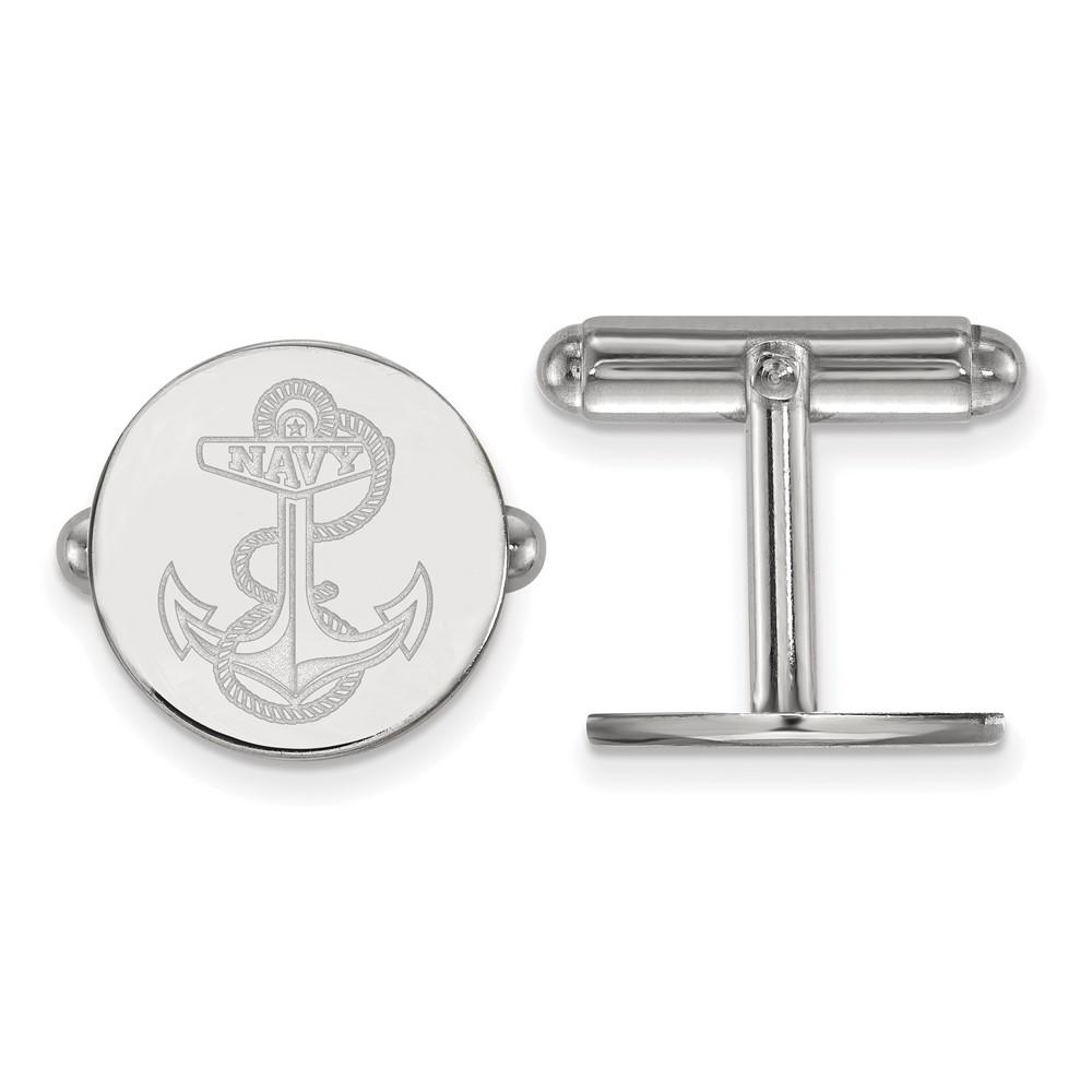 LogoArt Sterling Silver U.S. Navy Cuff Links