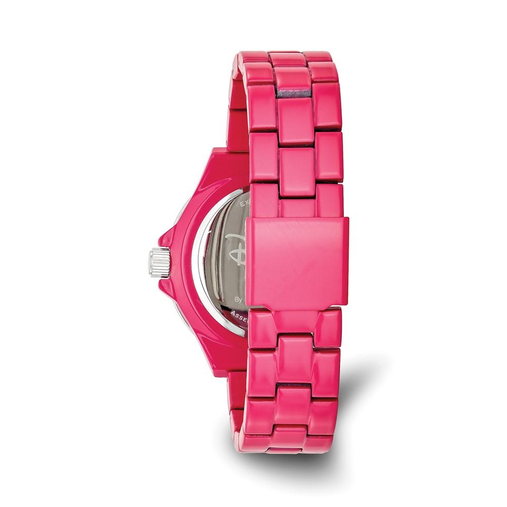 Disney Ladies Size Pink Band w/ Crystal Bezel Minnie Mouse Watch