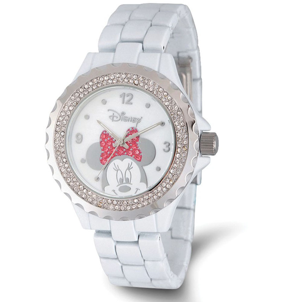 Disney Ladies Size Minnie Mouse Crystal Watch